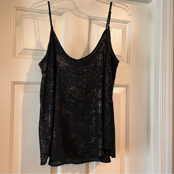 NWT Apt. 9 L Black and Gold Shimmer Top - Picture 5 of 5